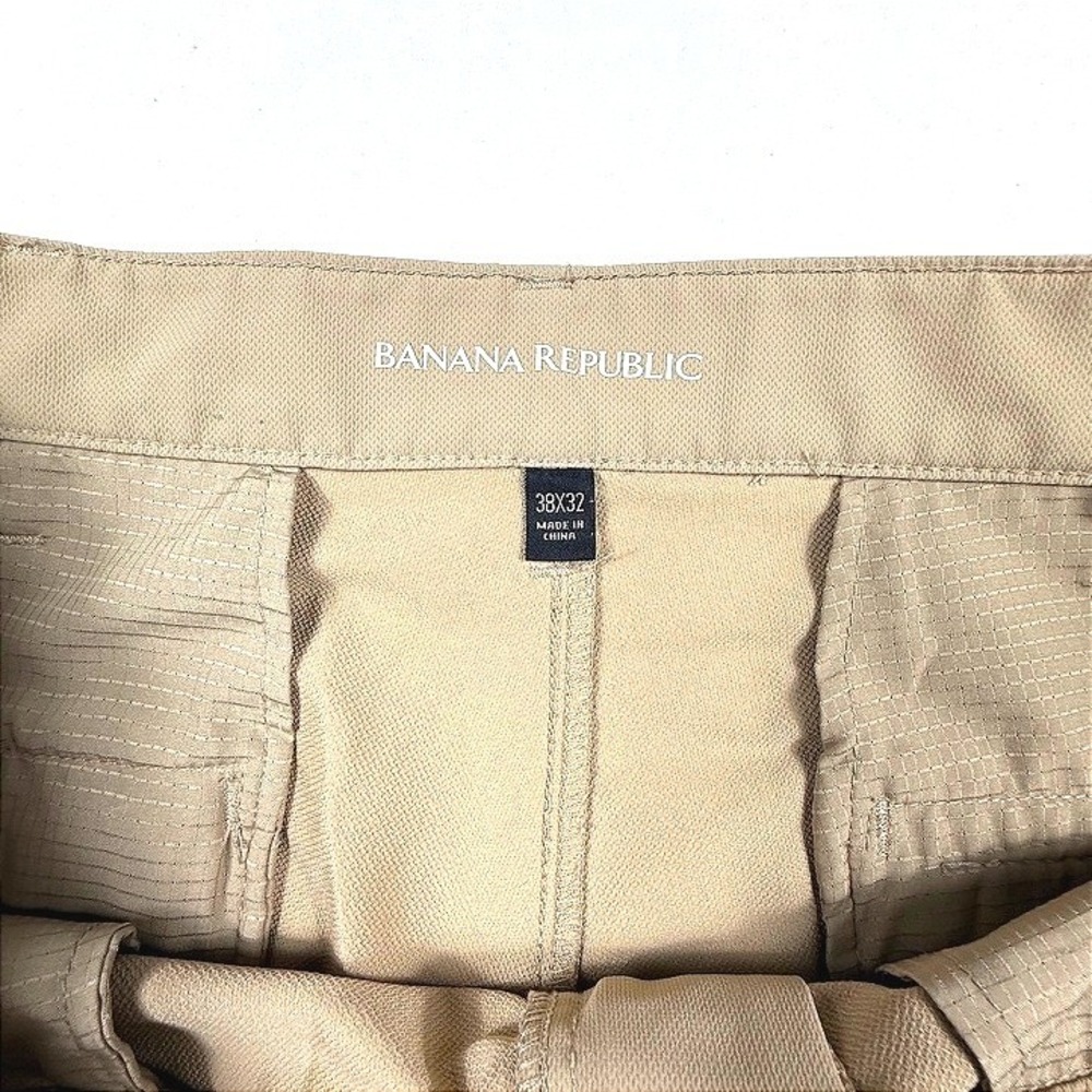 Banana Republic Core Temp Chino Pants Khaki Tan Stretch Performance Mens 38x32 - Picture 5 of 6